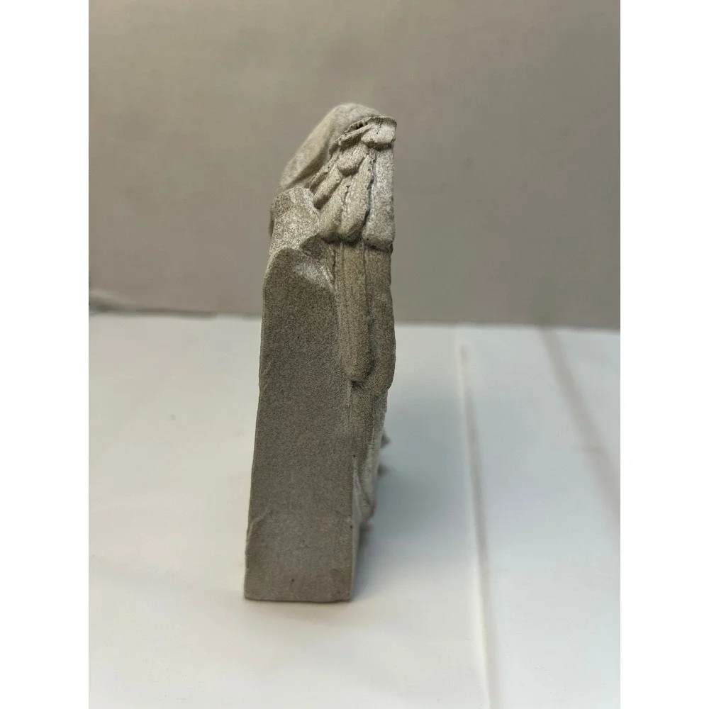 In Loving Memory Angel Statue Memorial Grave Marker Tribute Stone Figurine Grey